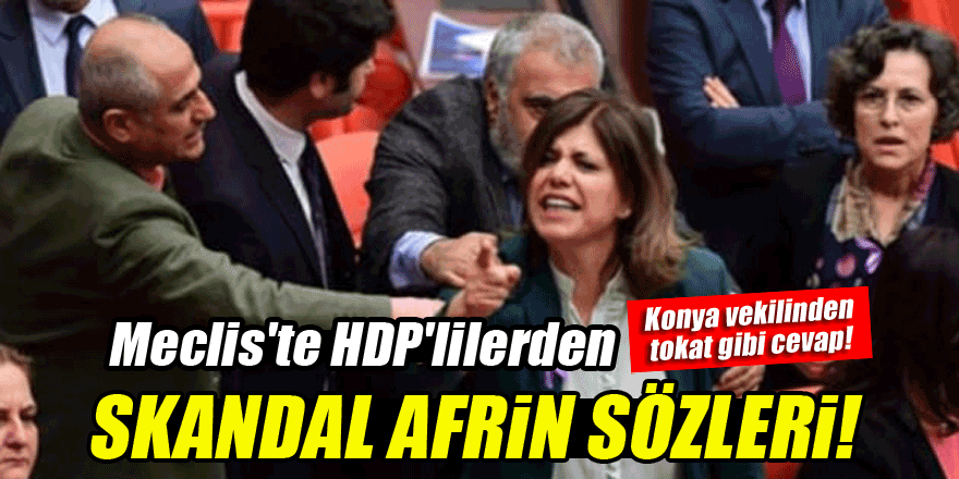 Meclis'te HDP'lilerden skandal Afrin sözleri!