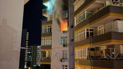 Apartmanın 7.katında yangın çıktı