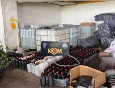 10 Bin Litre Kaçak Alkol Ele Geçirildi