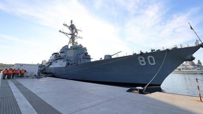 ABD savaş gemisi Mersin Limanı'nda
